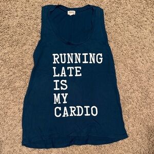 Blue Graphic Tank Top